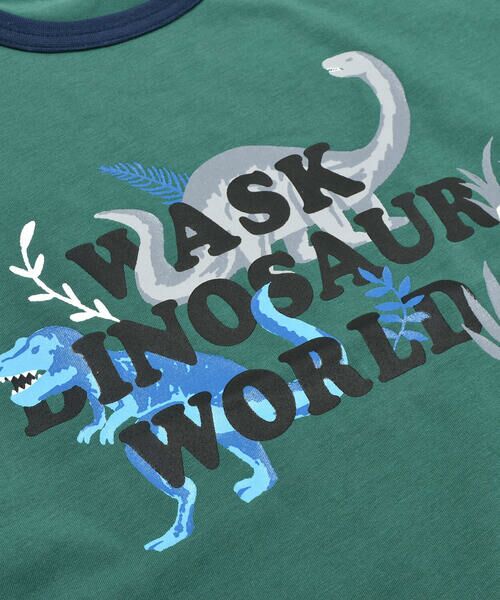 WASK / ワスク Tシャツ | 【抗菌防臭】恐竜蓄光プリントリンガー天竺Tシャツ(100~160cm) | 詳細17
