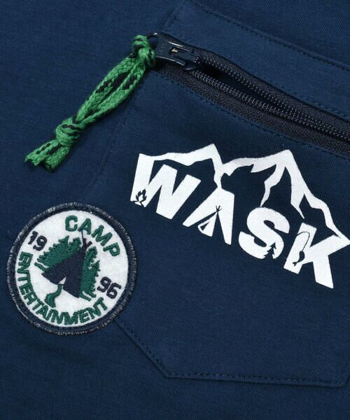 WASK / ワスク Tシャツ | 【速乾】キャンプワッペンアウトドア天竺Tシャツ(100~160cm) | 詳細4