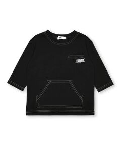 【抗菌防臭】配色ステッチ７分袖天竺Tシャツ(100~160cm)