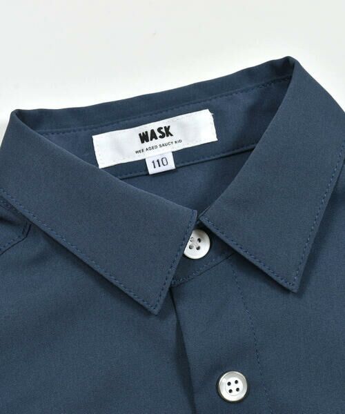 WASK / ワスク Tシャツ | 【お揃い】ポリエステルポプリンファスナーポケットシャツ(100~160cm) | 詳細6