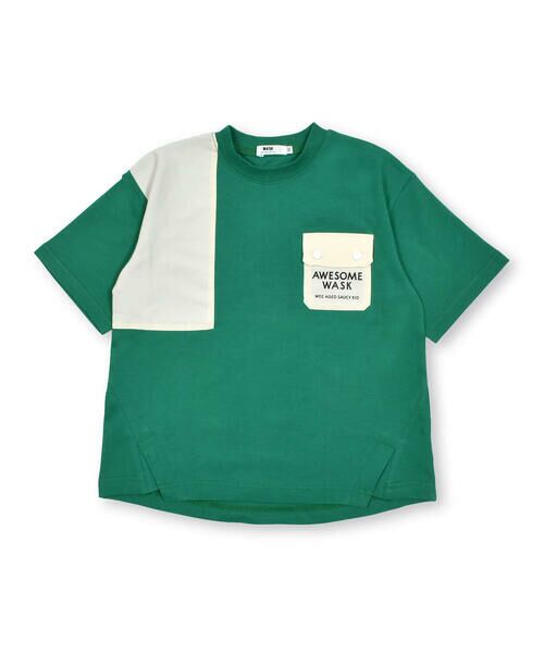 WASK / ワスク Tシャツ | 【接触冷感】グログランポケットロゴ変形天竺Tシャツ(100~160cm) | 詳細5
