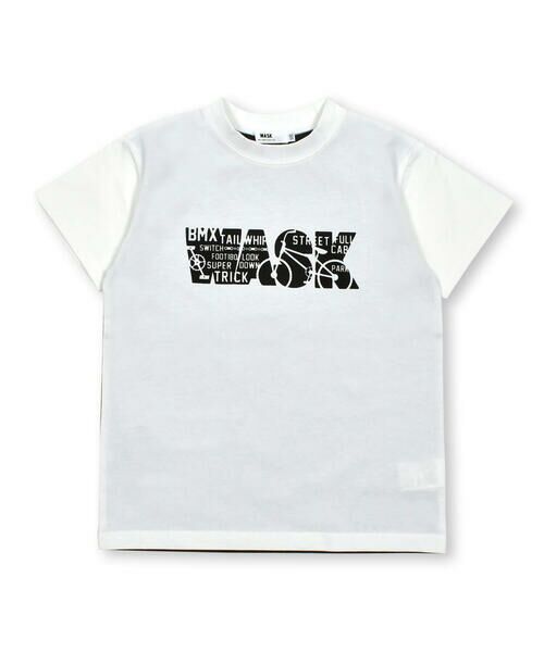 WASK / ワスク Tシャツ | 【接触冷感】BMXフロッキープリントバイカラー天竺Tシャツ(100~160cm) | 詳細4