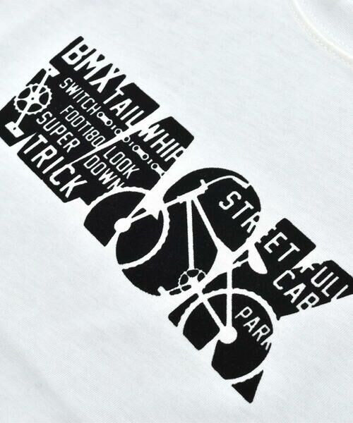 WASK / ワスク Tシャツ | 【接触冷感】BMXフロッキープリントバイカラー天竺Tシャツ(100~160cm) | 詳細7