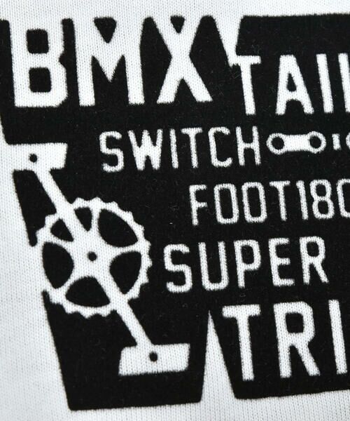WASK / ワスク Tシャツ | 【接触冷感】BMXフロッキープリントバイカラー天竺Tシャツ(100~160cm) | 詳細8