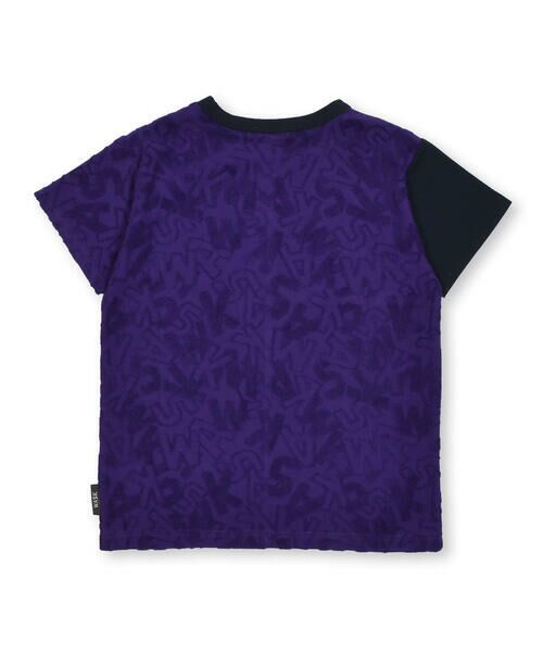 WASK / ワスク Tシャツ | ロゴパイルジャガード切り替え天竺Tシャツ(100~160cm) | 詳細13