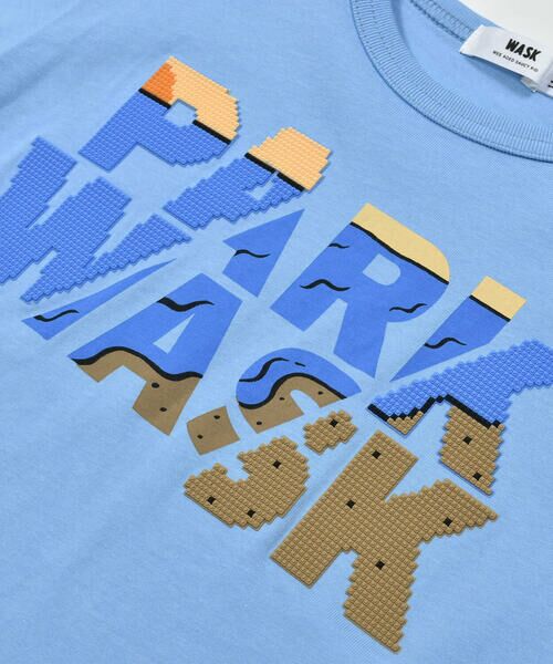 WASK / ワスク Tシャツ | 袖折り返しブロックプリント天竺Tシャツ(100~160cm) | 詳細4