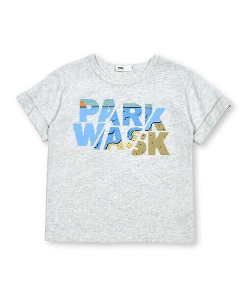 WASK / ワスク Tシャツ | 袖折り返しブロックプリント天竺Tシャツ(100~160cm) | 詳細12