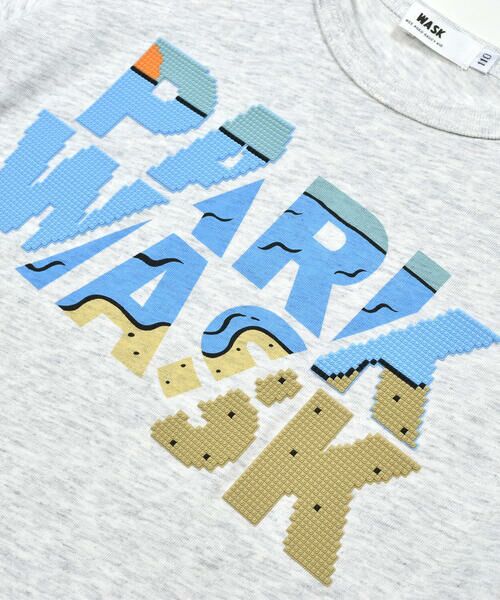 WASK / ワスク Tシャツ | 袖折り返しブロックプリント天竺Tシャツ(100~160cm) | 詳細15