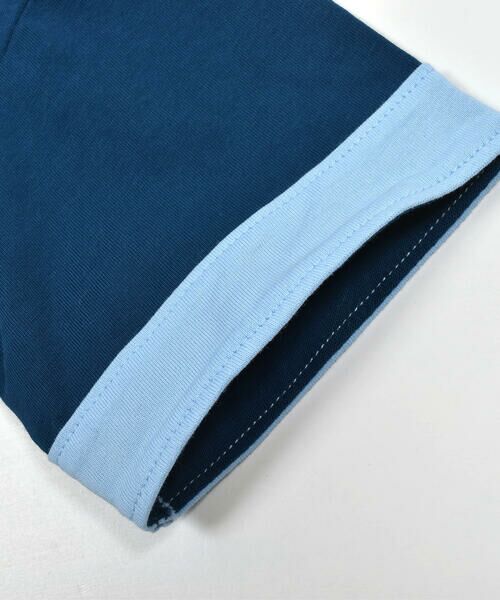 WASK / ワスク Tシャツ | 【接触冷感】配色異素材ファスナーポケットロゴ天竺Tシャツ(100~160cm) | 詳細8