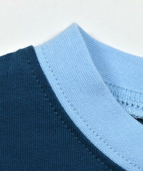 WASK / ワスク Tシャツ | 【接触冷感】配色異素材ファスナーポケットロゴ天竺Tシャツ(100~160cm) | 詳細7