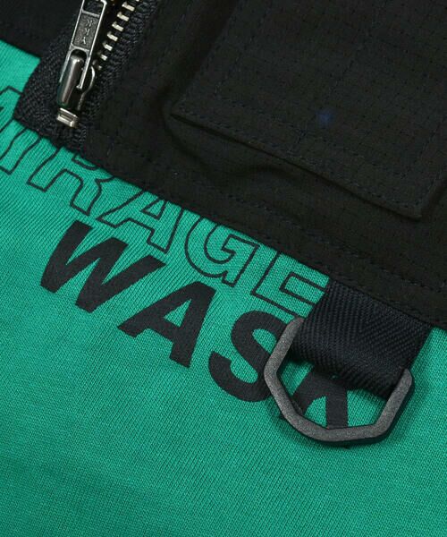 WASK / ワスク Tシャツ | 【接触冷感】配色異素材ファスナーポケットロゴ天竺Tシャツ(100~160cm) | 詳細19