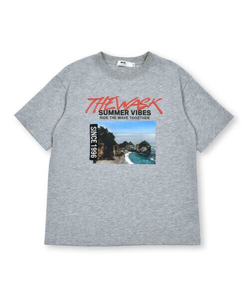 WASK / ワスク Tシャツ | 【接触冷感】海フォトプリントロゴ天竺Tシャツ(100~160cm) | 詳細13