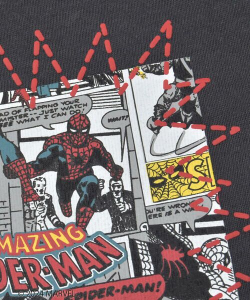 WASK / ワスク Tシャツ | 【MARVEL（マーベル）】スパイダーマン/発泡プリントTシャツ(100~160cm) | 詳細9