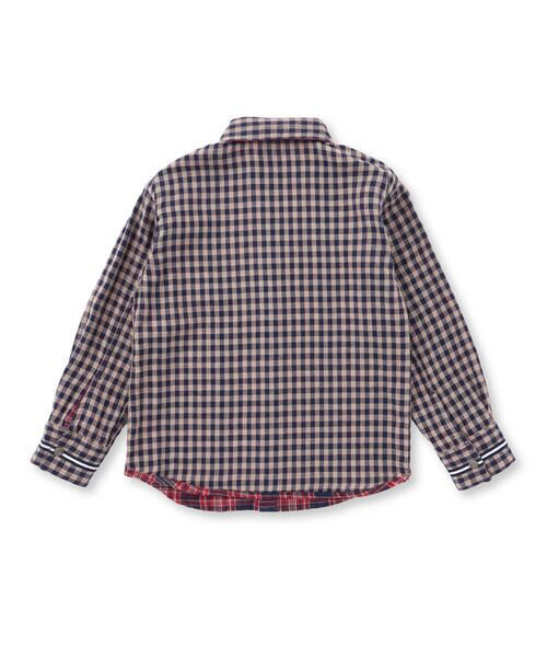 WASK / ワスク シャツ・ブラウス | チェック柄リバーシブルガーゼシャツ(100~160cm) | 詳細11