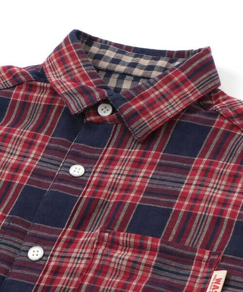 WASK / ワスク シャツ・ブラウス | チェック柄リバーシブルガーゼシャツ(100~160cm) | 詳細12