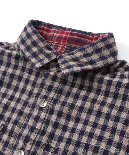 WASK / ワスク シャツ・ブラウス | チェック柄リバーシブルガーゼシャツ(100~160cm) | 詳細17