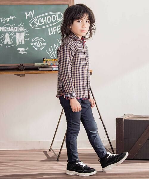 WASK / ワスク シャツ・ブラウス | チェック柄リバーシブルガーゼシャツ(100~160cm) | 詳細4