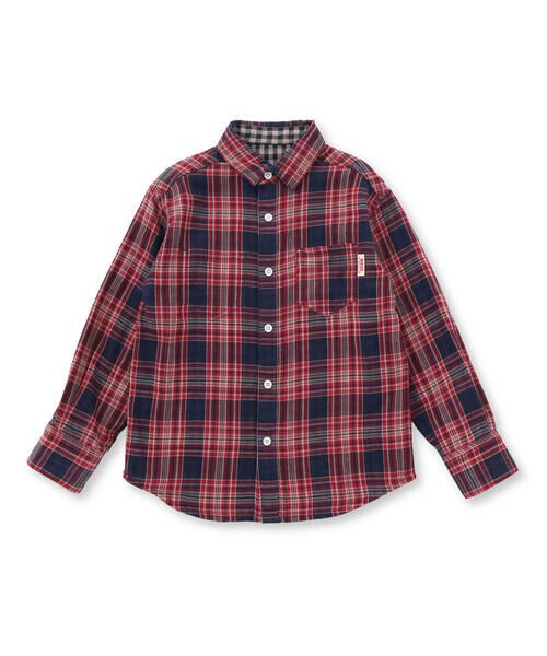 WASK / ワスク シャツ・ブラウス | チェック柄リバーシブルガーゼシャツ(100~160cm) | 詳細8