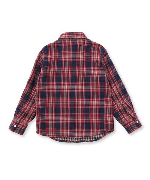 WASK / ワスク シャツ・ブラウス | チェック柄リバーシブルガーゼシャツ(100~160cm) | 詳細9