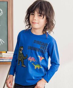 WASK / ワスク Tシャツ | ベア天竺 恐竜サガラワッペンプリントTシャツ(100~160cm)