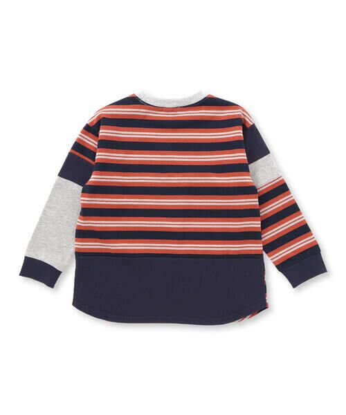 WASK / ワスク Tシャツ | クレイジーパターン無地+ボーダー天竺Tシャツ(100~160cm) | 詳細4