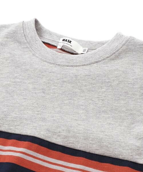 WASK / ワスク Tシャツ | クレイジーパターン無地+ボーダー天竺Tシャツ(100~160cm) | 詳細5