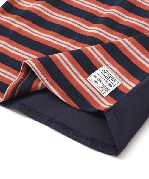 WASK / ワスク Tシャツ | クレイジーパターン無地+ボーダー天竺Tシャツ(100~160cm) | 詳細8