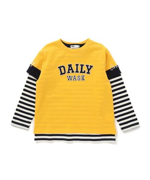 WASK / ワスク Tシャツ | ロゴパッチＴシャツ＋ボーダーロンＴ セット(100~160cm) | 詳細18