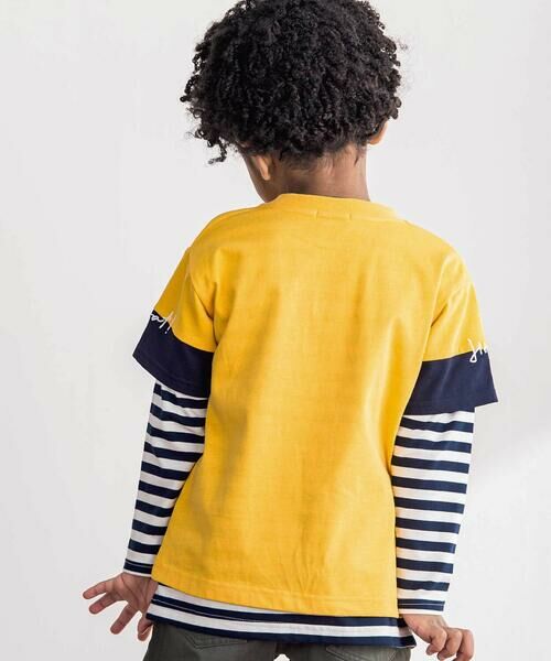 WASK / ワスク Tシャツ | ロゴパッチＴシャツ＋ボーダーロンＴ セット(100~160cm) | 詳細17