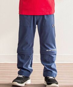 WASK / ワスク チノ・ワークパンツ | ロゴ刺しゅうコンバーチブルストレッチナイロン2wayパンツ(100~160cm)