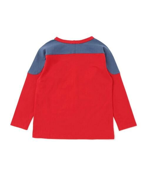 WASK / ワスク Tシャツ | バイカラー手書き風ロゴ天竺Tシャツ(100~160cm) | 詳細5