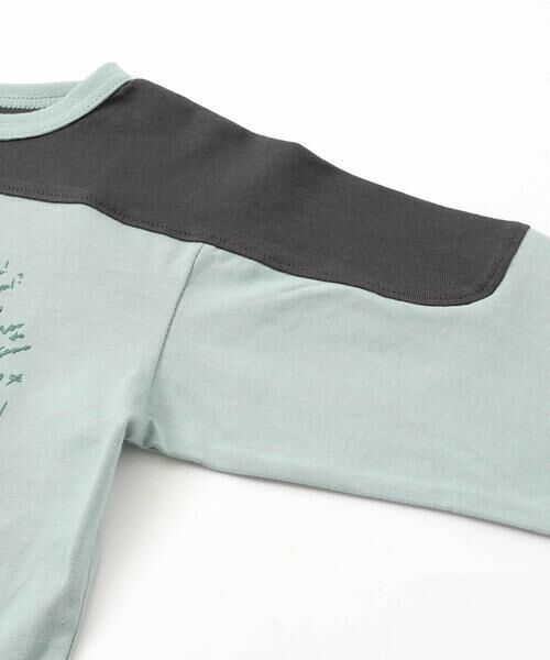 WASK / ワスク Tシャツ | バイカラー手書き風ロゴ天竺Tシャツ(100~160cm) | 詳細11