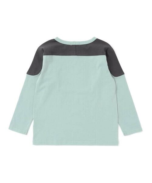 WASK / ワスク Tシャツ | バイカラー手書き風ロゴ天竺Tシャツ(100~160cm) | 詳細9