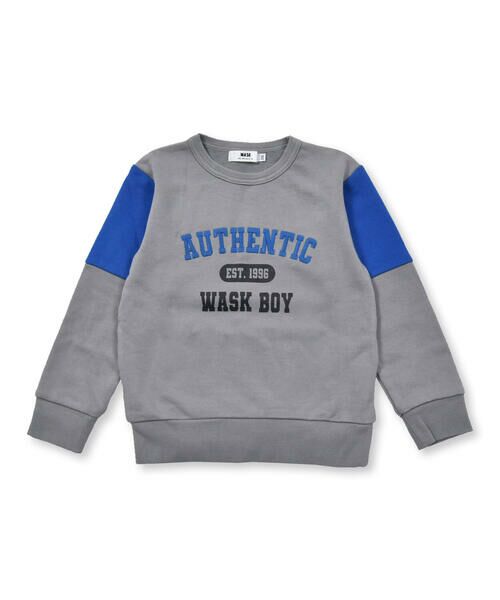 WASK / ワスク Tシャツ | バイカラーカレッジロゴ裏毛トレーナー(100~160cm) | 詳細3