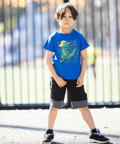 WASK / ワスク ショート・ハーフ・半端丈パンツ | 5.5分丈トロストレッチウェビングベルトパンツ(100~160cm) | 詳細2