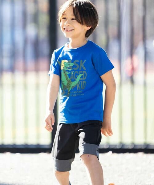 WASK / ワスク ショート・ハーフ・半端丈パンツ | 5.5分丈トロストレッチウェビングベルトパンツ(100~160cm) | 詳細3