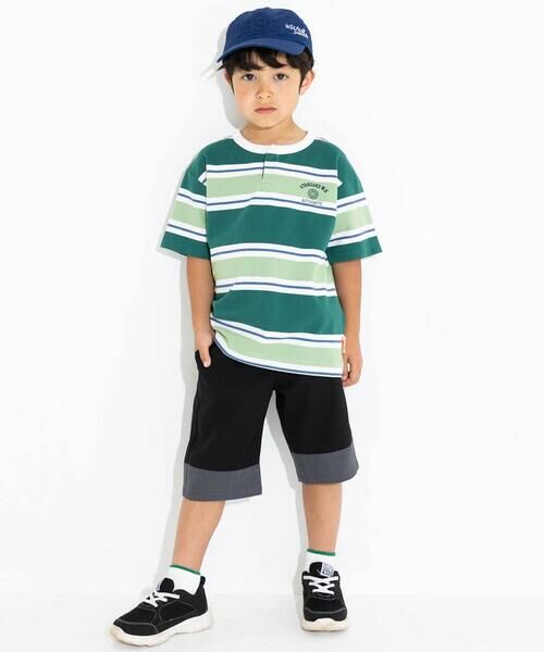 WASK / ワスク ショート・ハーフ・半端丈パンツ | 5.5分丈トロストレッチウェビングベルトパンツ(100~160cm) | 詳細5