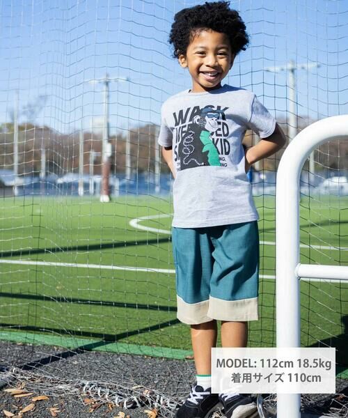 WASK / ワスク ショート・ハーフ・半端丈パンツ | 5.5分丈トロストレッチウェビングベルトパンツ(100~160cm) | 詳細8