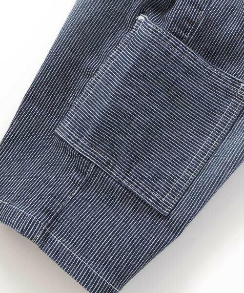 WASK / ワスク ショート・ハーフ・半端丈パンツ | 5.5分丈ヒッコリーワークパンツ(100~160cm) | 詳細12