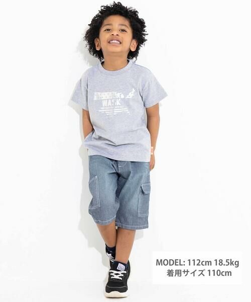 WASK / ワスク ショート・ハーフ・半端丈パンツ | 5.5分丈ヒッコリーワークパンツ(100~160cm) | 詳細4