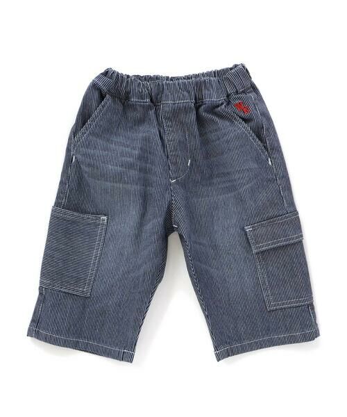 WASK / ワスク ショート・ハーフ・半端丈パンツ | 5.5分丈ヒッコリーワークパンツ(100~160cm) | 詳細6