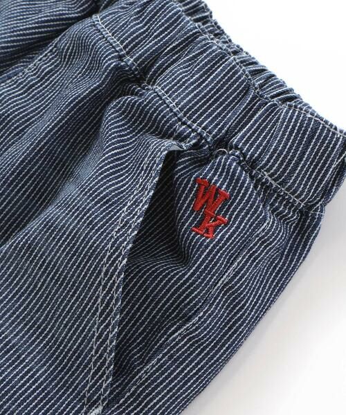 WASK / ワスク ショート・ハーフ・半端丈パンツ | 5.5分丈ヒッコリーワークパンツ(100~160cm) | 詳細9