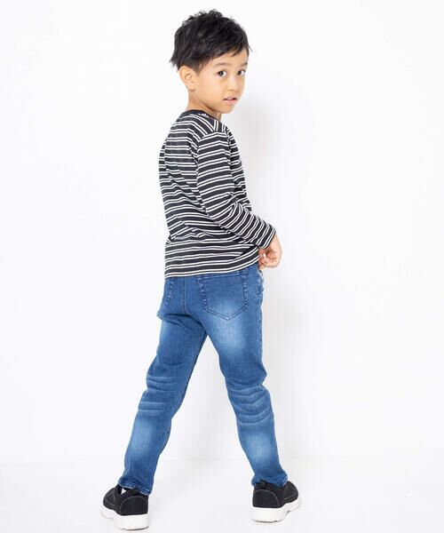 WASK / ワスク Tシャツ | ボーダーロゴプリント天竺Tシャツ(100~160cm) | 詳細2