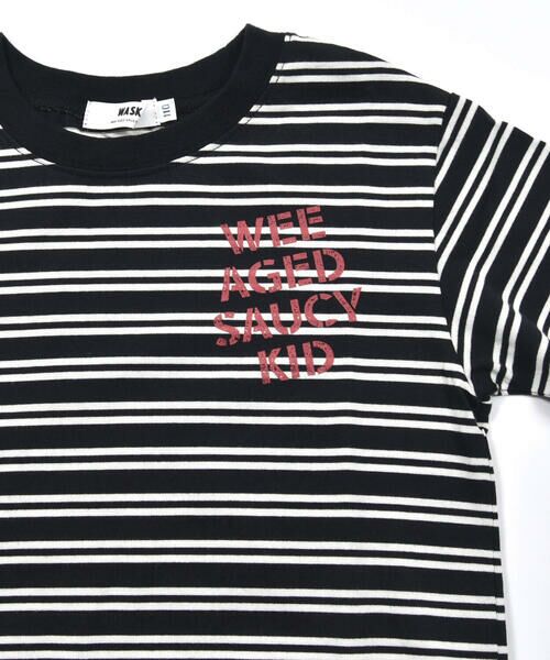 WASK / ワスク Tシャツ | ボーダーロゴプリント天竺Tシャツ(100~160cm) | 詳細5