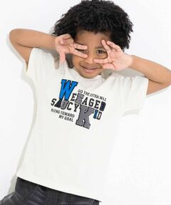 WASK / ワスク Tシャツ | カラフルロゴパッチ刺しゅう天竺Tシャツ(100~160cm)