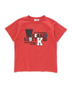 WASK / ワスク Tシャツ | カラフルロゴパッチ刺しゅう天竺Tシャツ(100~160cm)