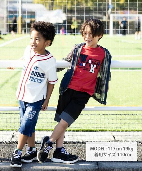 WASK / ワスク Tシャツ | カラフルロゴパッチ刺しゅう天竺Tシャツ(100~160cm) | 詳細11