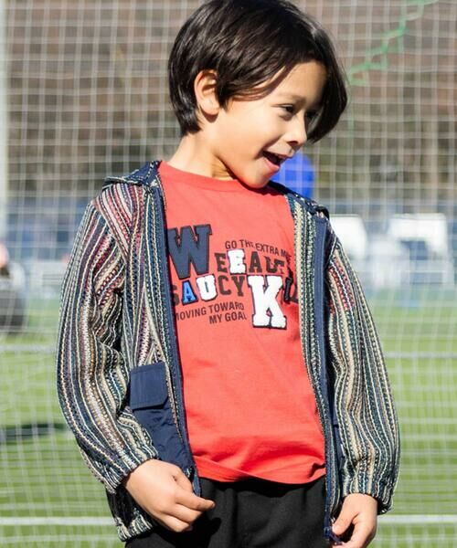 WASK / ワスク Tシャツ | カラフルロゴパッチ刺しゅう天竺Tシャツ(100~160cm) | 詳細13