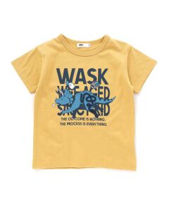 WASK / ワスク Tシャツ | 【速乾】WASKサル×恐竜天竺Tシャツ(80~160cm)