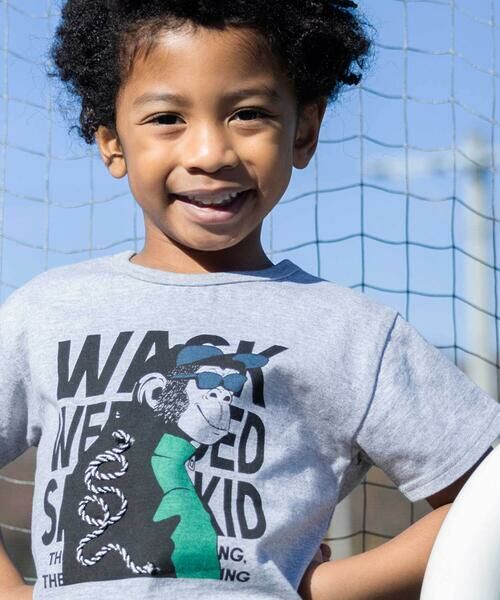 WASK / ワスク Tシャツ | 【速乾】WASKサル×恐竜天竺Tシャツ(80~160cm) | 詳細19